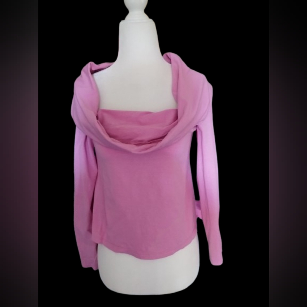 NWOT INC International Concepts Pink Cowl Neck Long Sleeve Sweater Large